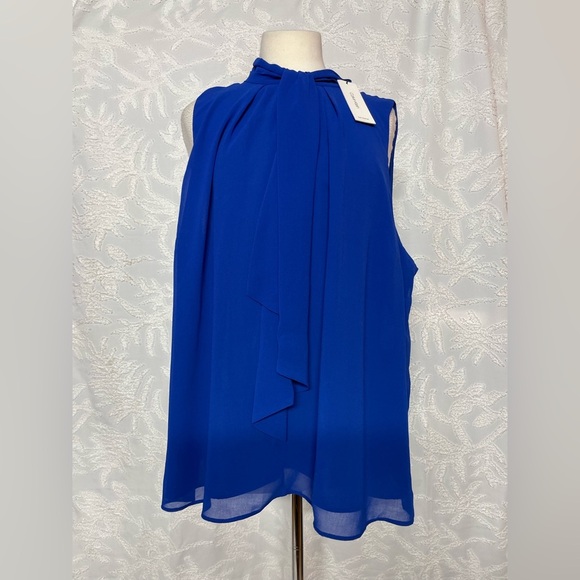 Calvin Klein Elegant Blue Sleeveless Top - Picture 1 of 6